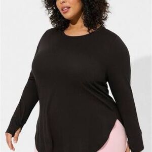 Torrid Black Long Sleeve Tunic Top